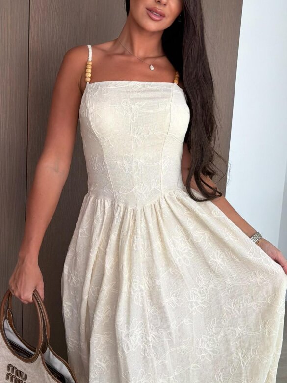 Dress Norenza cotton vanilla