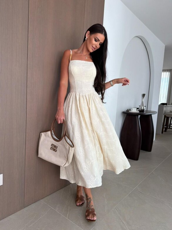 Dress Norenza cotton vanilla