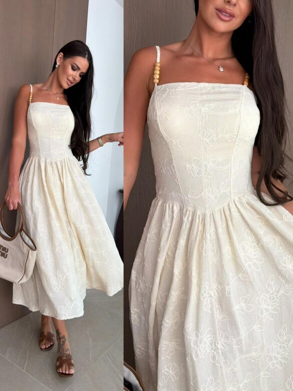 Dress Norenza cotton vanilla