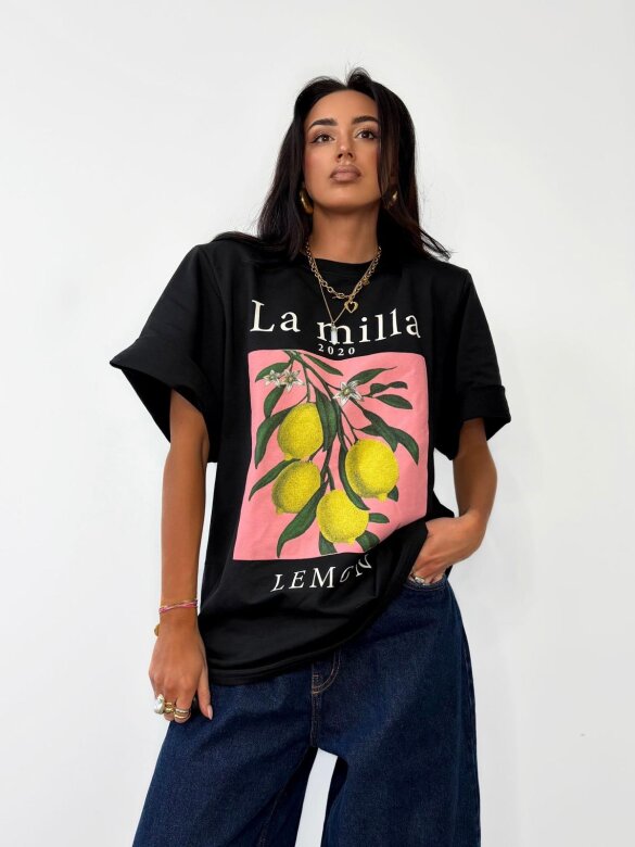 T-shirt Lemon czarny