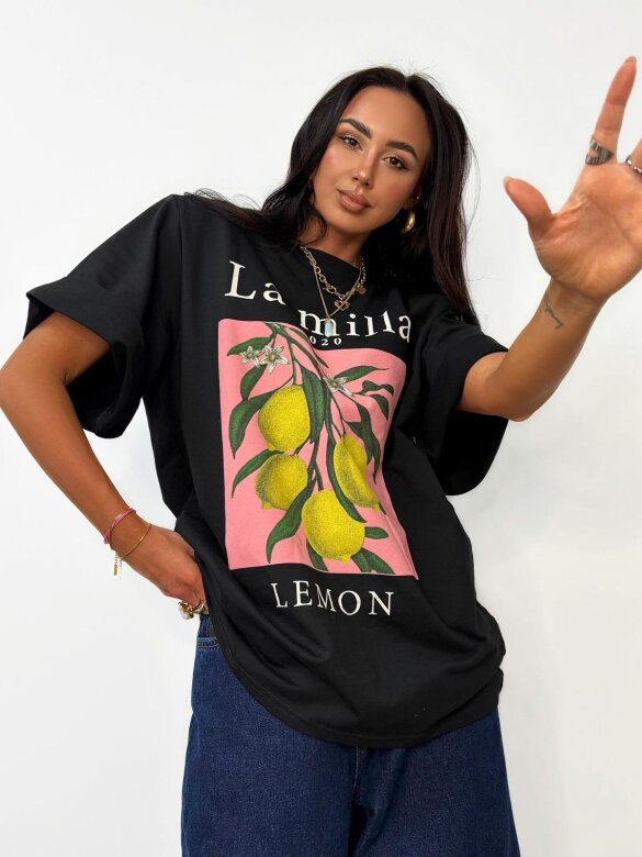 T-shirt Lemon czarny