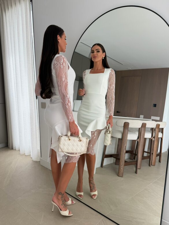 Dress Marinza with viscose white