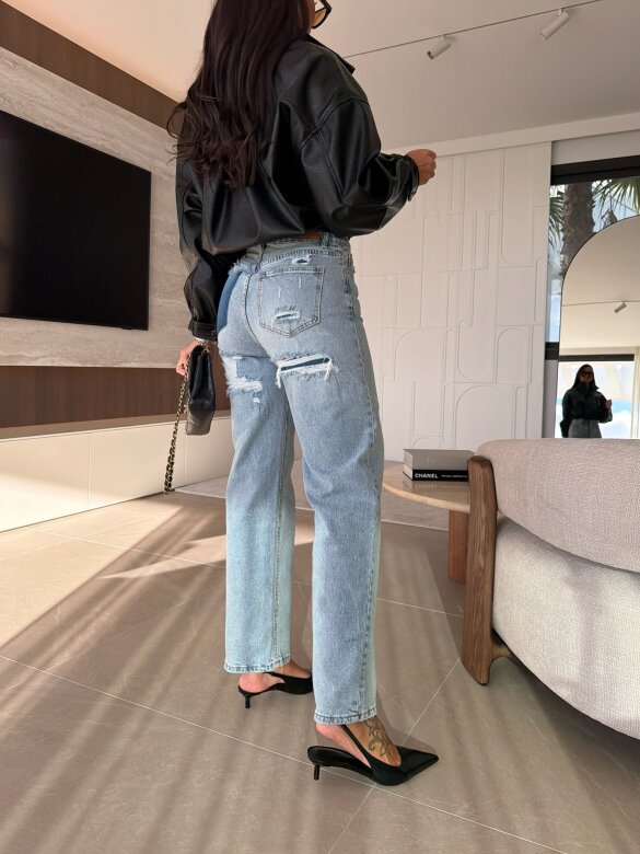 Spodnie Holli jeans jasnoniebieskie