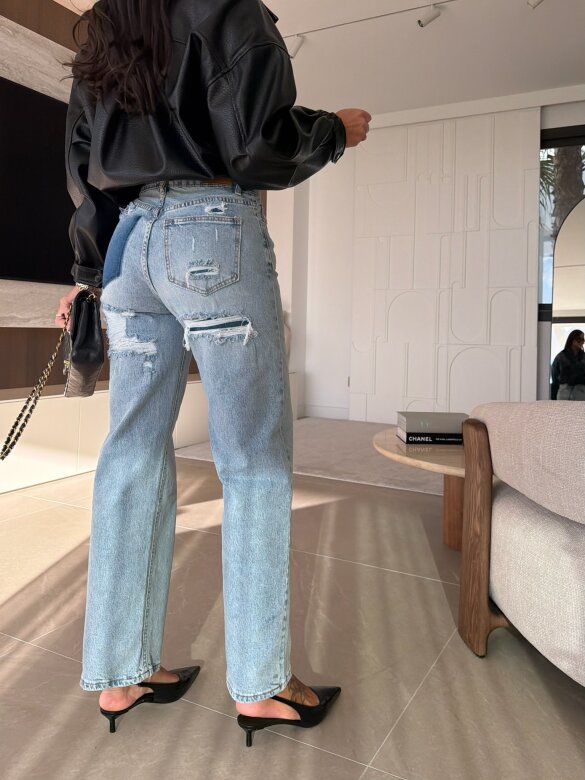 Spodnie Holli jeans jasnoniebieskie