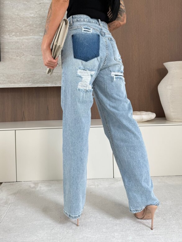 Spodnie Holli jeans jasnoniebieskie