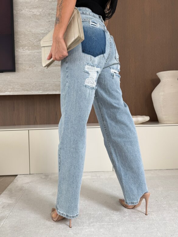 Spodnie Holli jeans jasnoniebieskie