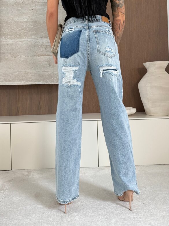 Spodnie Holli jeans jasnoniebieskie