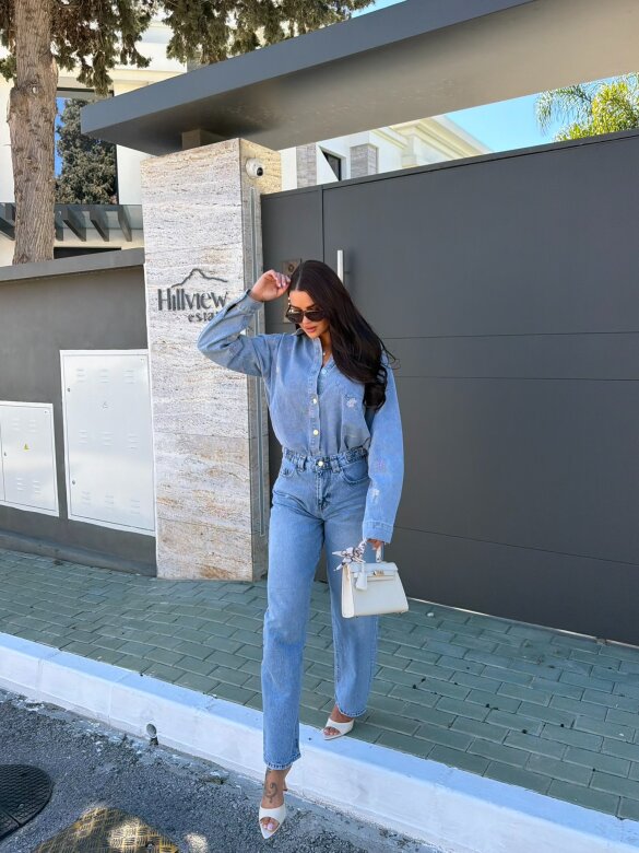 Koszula Lunetta jeans jasnoniebieska