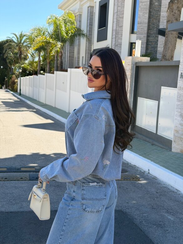 Koszula Lunetta jeans jasnoniebieska