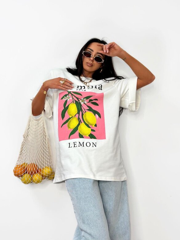 T-shirt Lemon biały