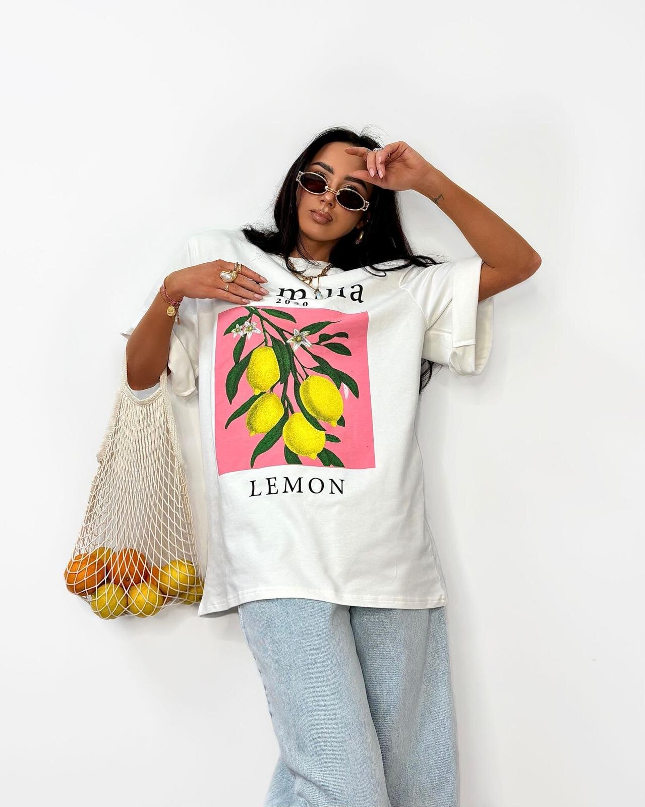 T-shirt Lemon biały