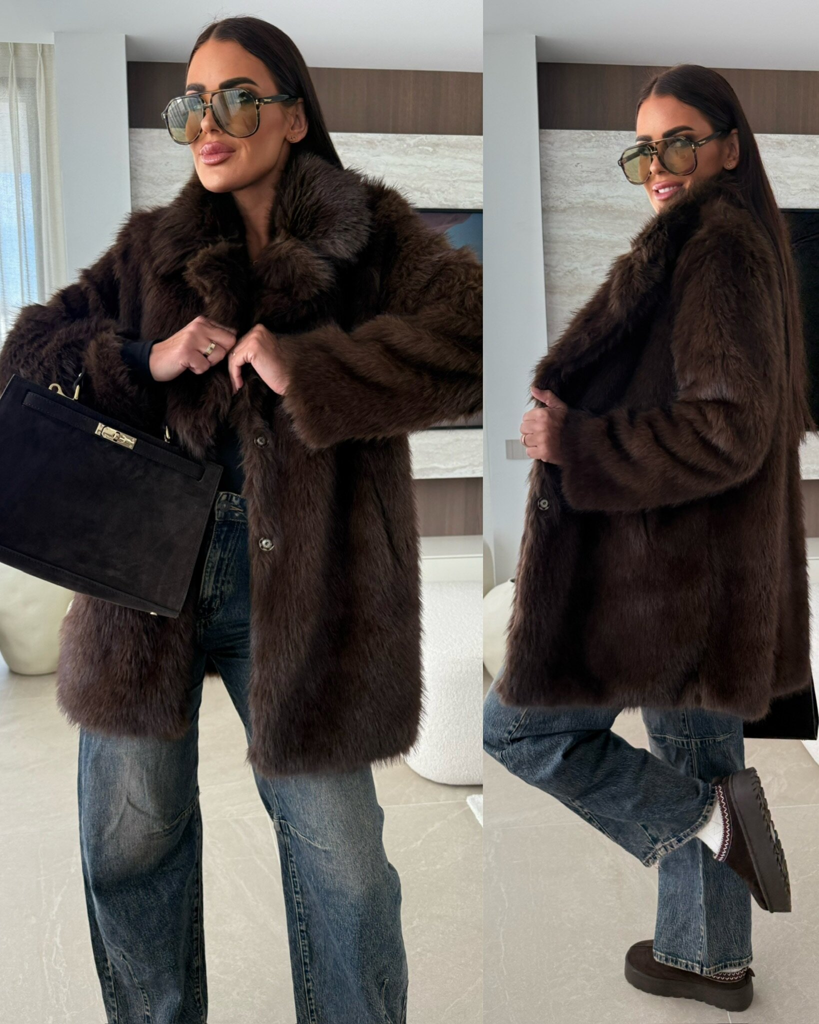 Futro Gaclove czekoladowe