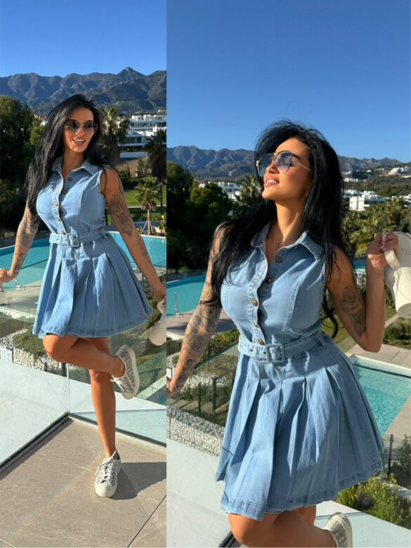 Sukienka Virette jeans niebieska