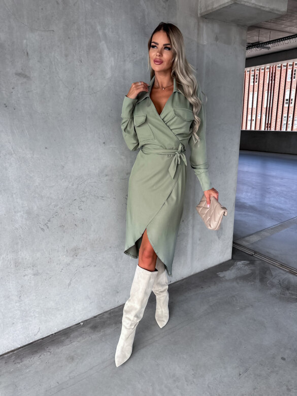 Sukienka Merisa midi khaki