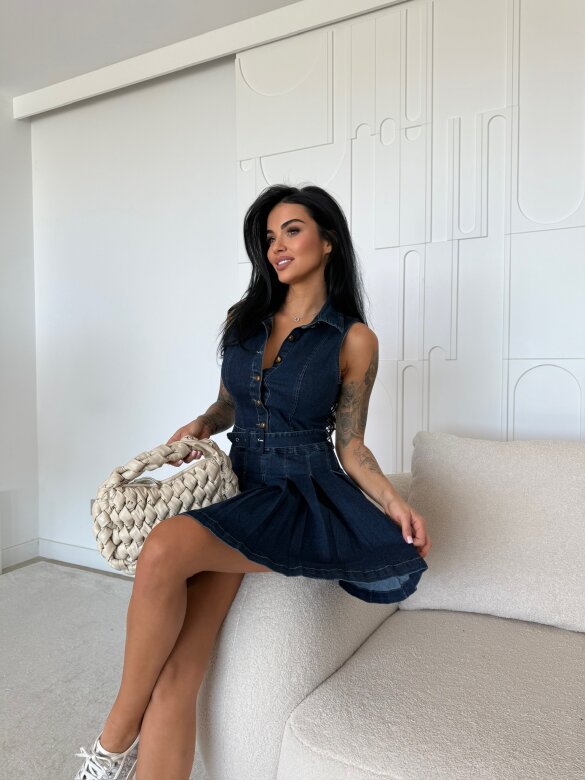 Sukienka Virette jeans ciemnoniebieska 