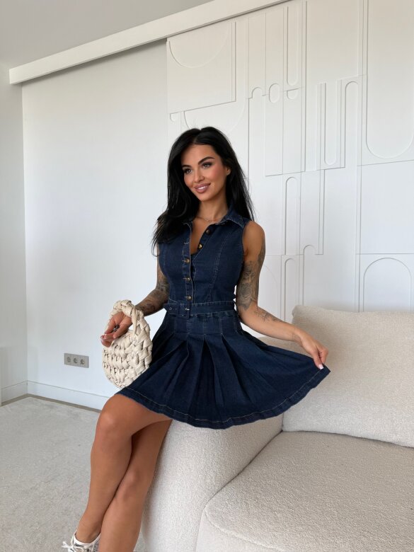 Sukienka Virette jeans ciemnoniebieska 