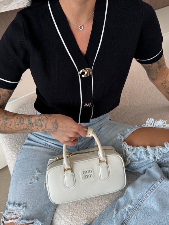 Sweter Bloomia z wiskozy czarny