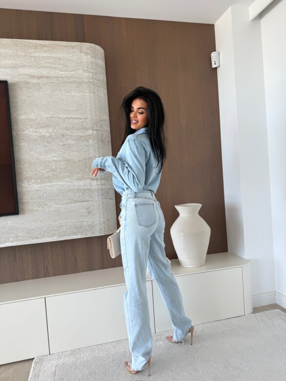 Koszula Estella jeans jasnoniebieska