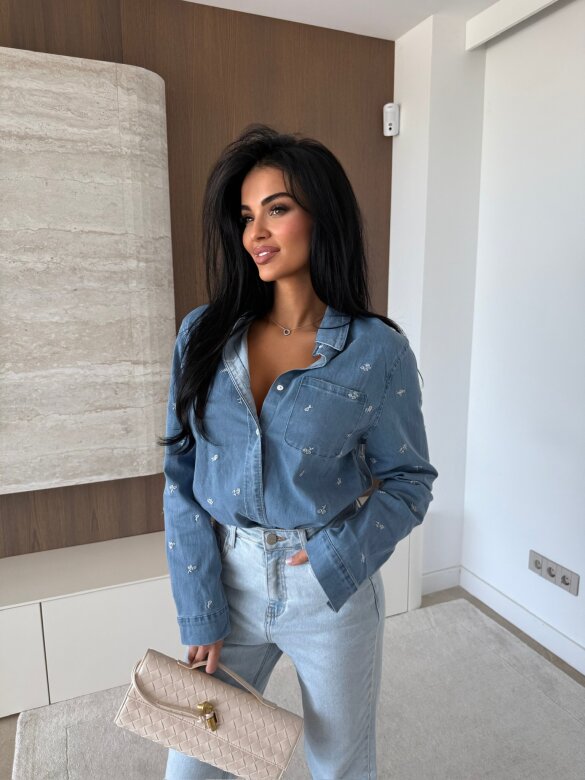 Koszula Estella jeans niebieska 