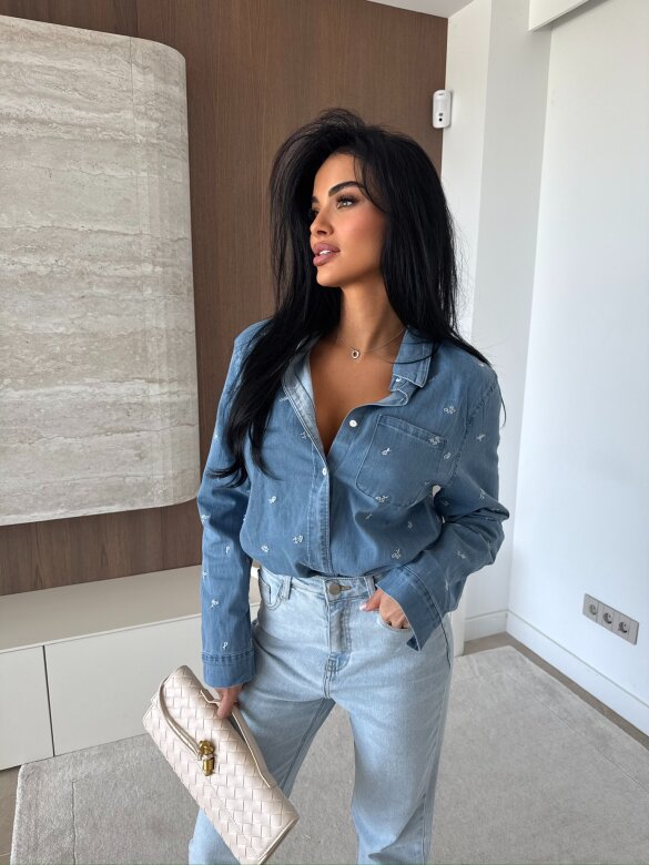 Koszula Estella jeans niebieska 