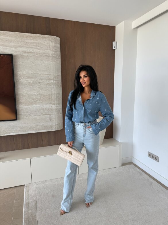 Koszula Estella jeans niebieska 