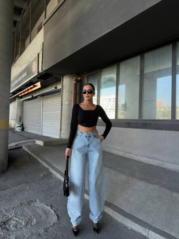 Spodnie Essara jeans jasnoniebieskie