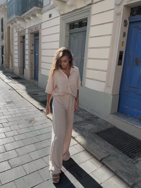 Komplet 2w1 Caldere 100% len nude 