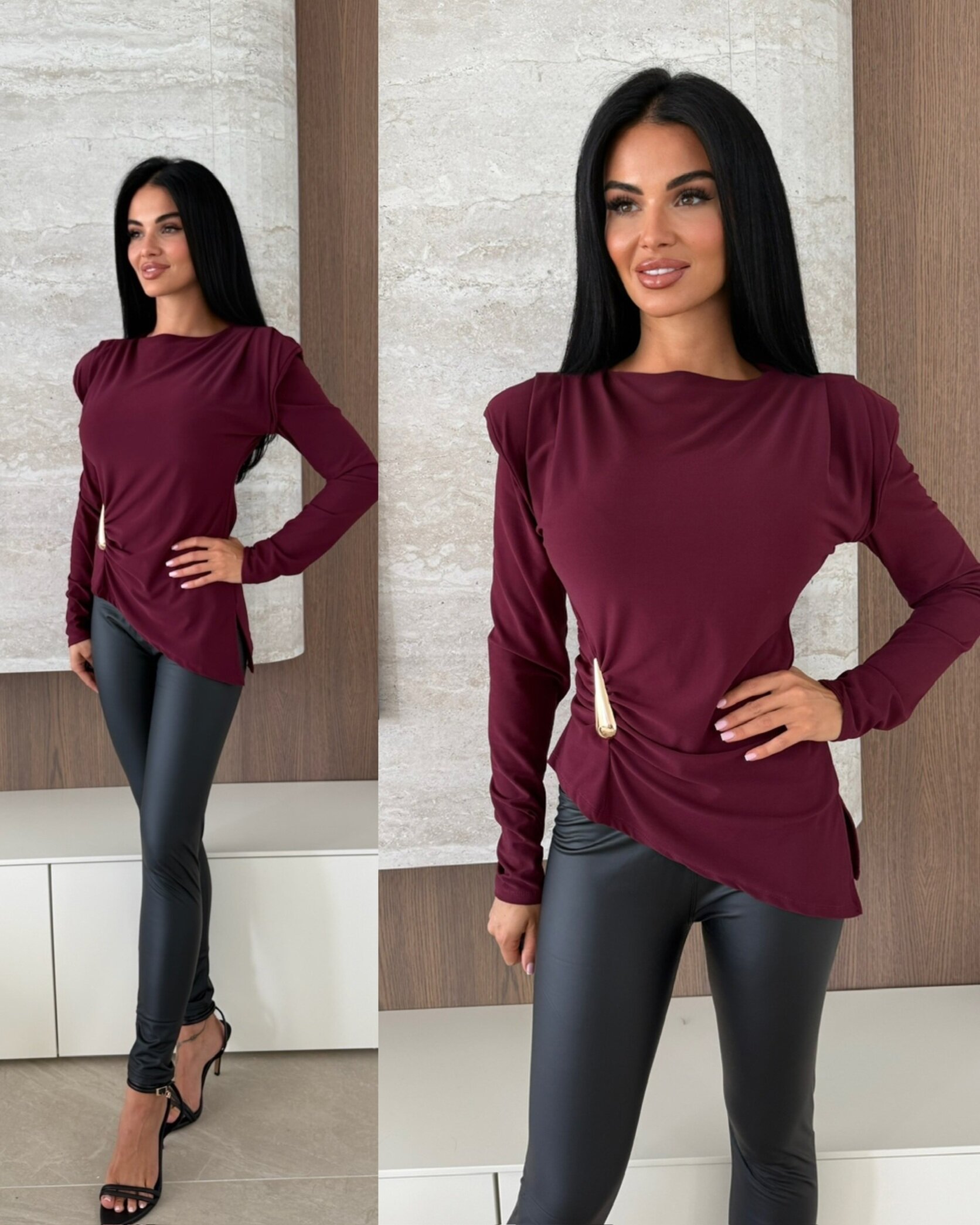 Bluzka Livja bordowa 