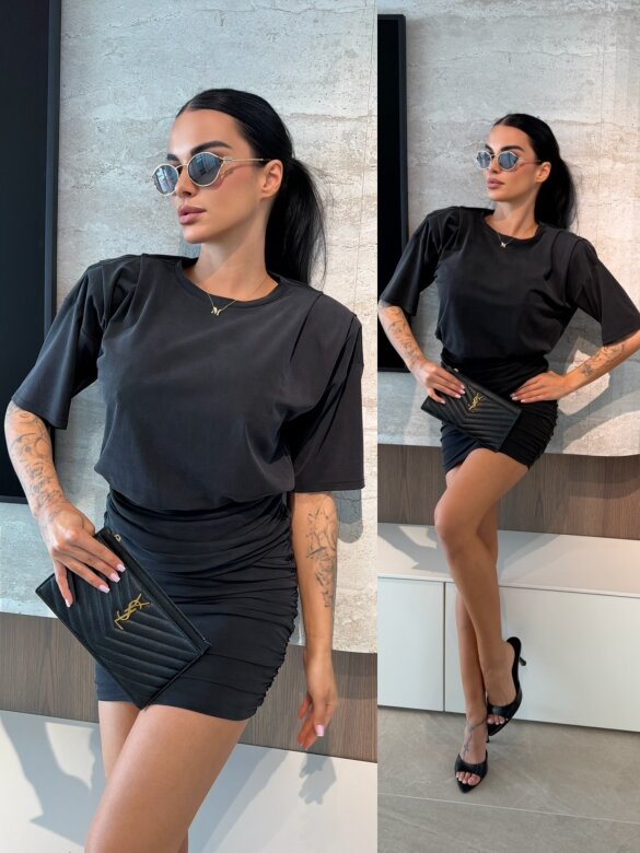 Sukienka Zephira z wiskozą czarna