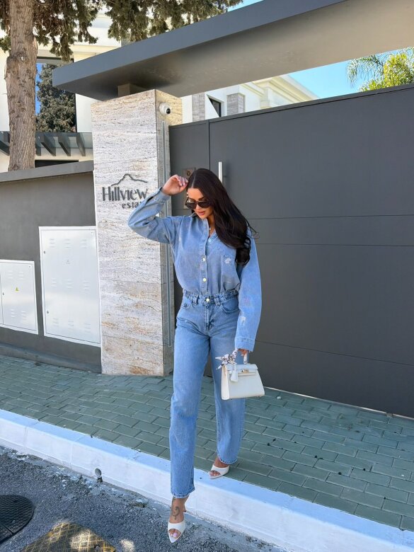 Spodnie Noressa jeans niebieskie