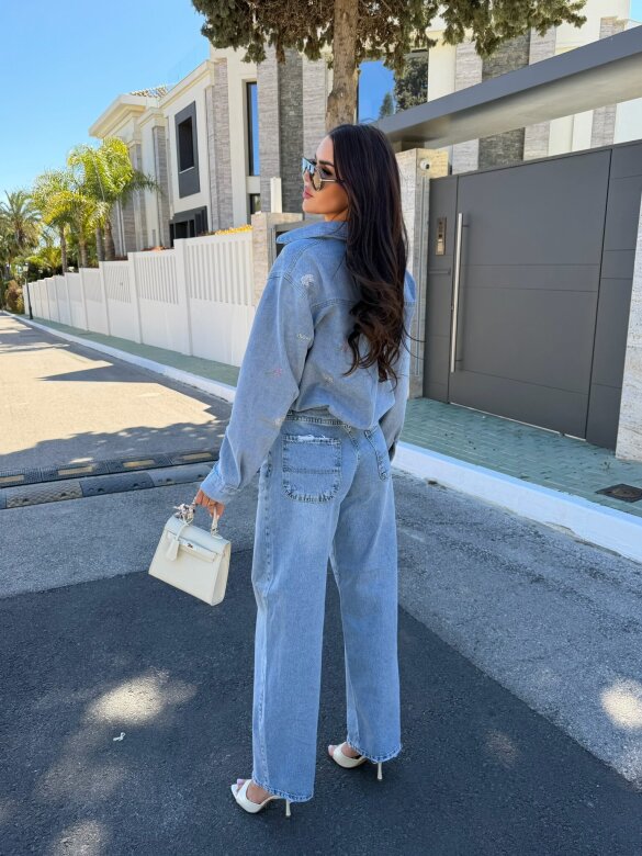 Spodnie Noressa jeans niebieskie