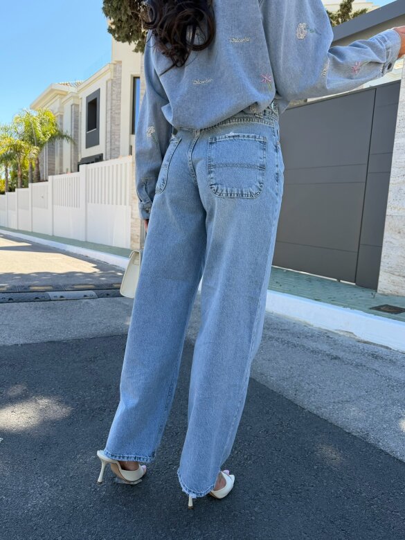 Spodnie Noressa jeans niebieskie