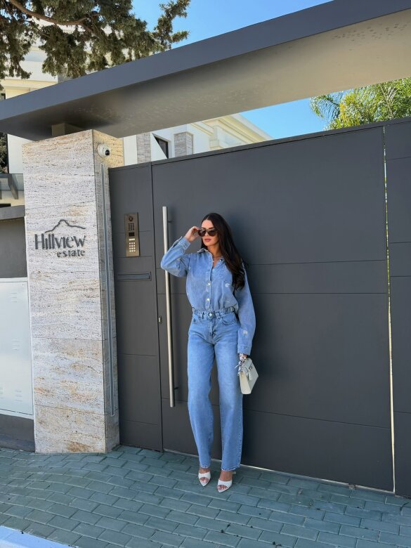 Spodnie Noressa jeans niebieskie