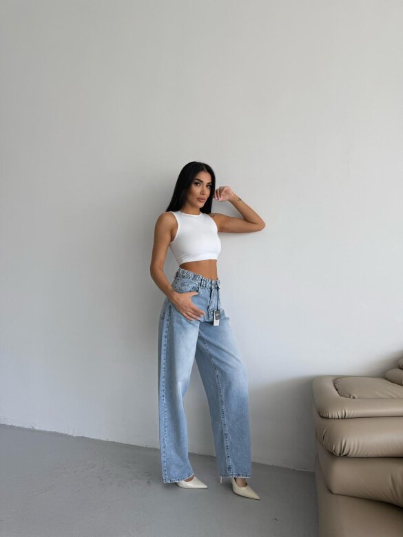 Spodnie Noressa jeans niebieskie