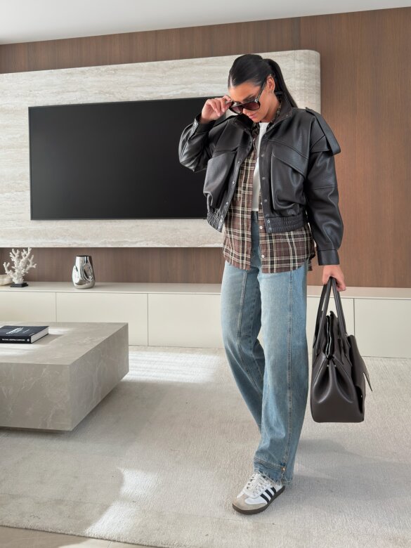 Shirt Lena cotton czekoladowa