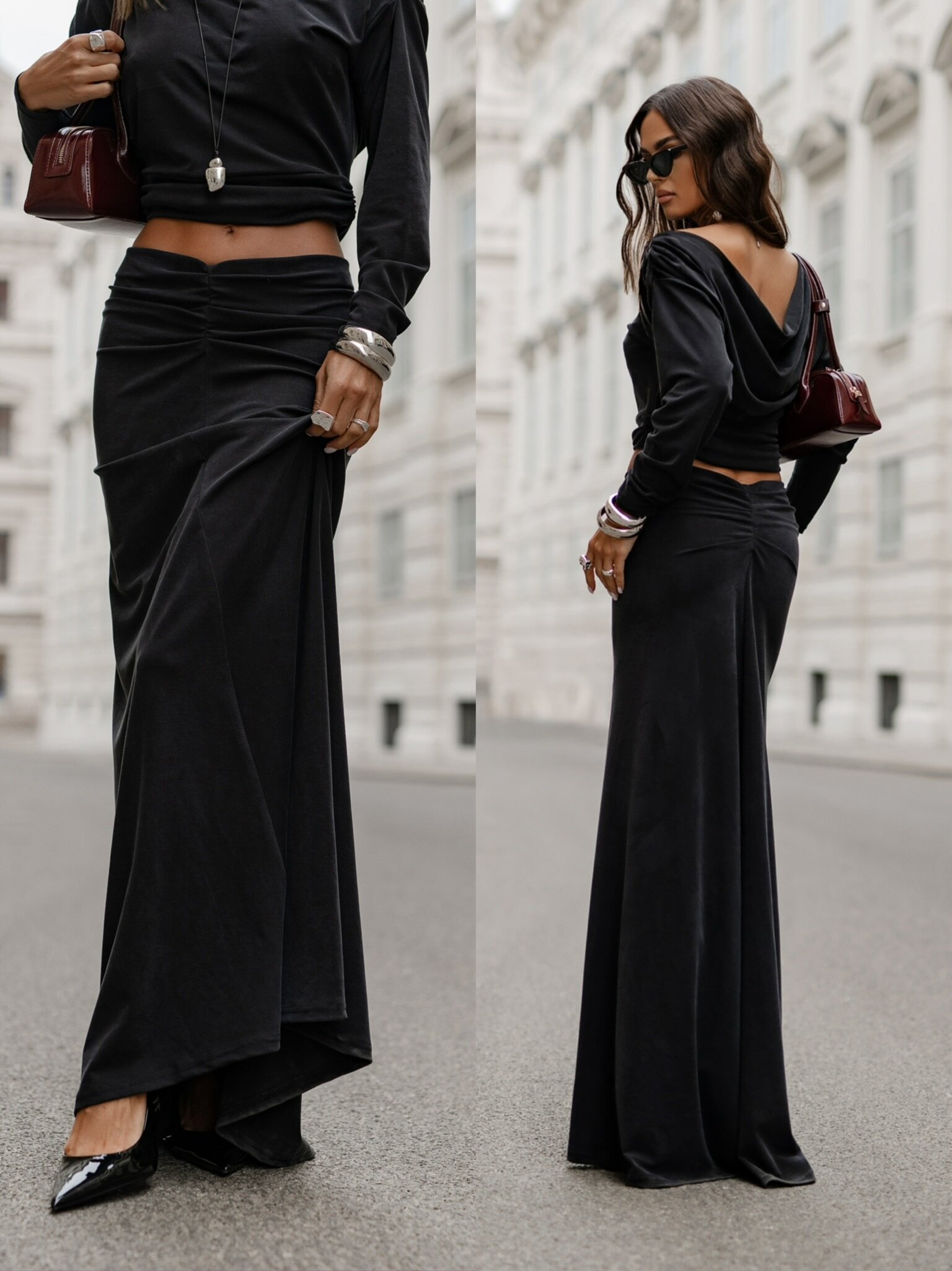 Spódnica Ivana maxi czarna 