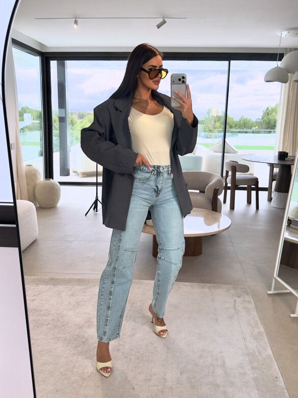 Spodnie Calissa jeans jasnoniebieskie