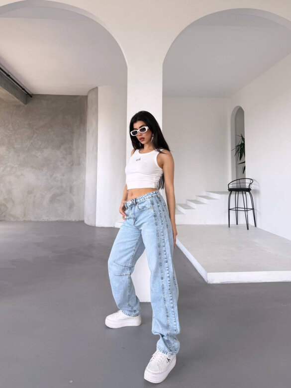 Spodnie Calissa jeans jasnoniebieskie