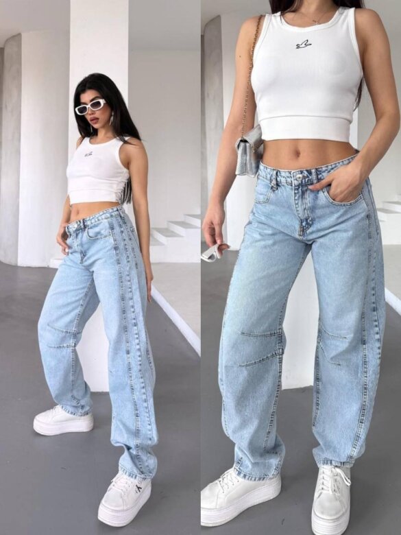 Spodnie Calissa jeans jasnoniebieskie