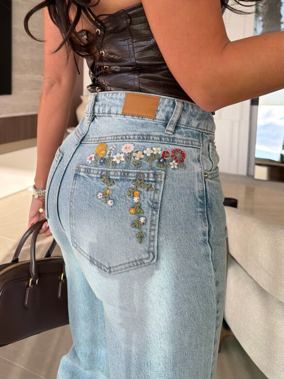 Spodnie Sasio jeans jasnoniebieskie 