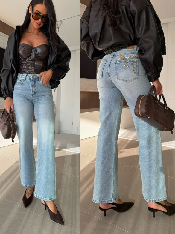 Spodnie Sasio jeans jasnoniebieskie 