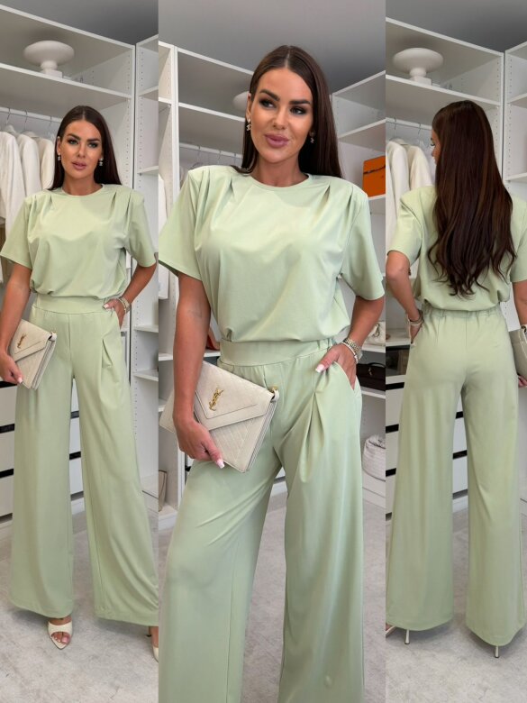 Set 2in1 Solesse wit viscose pistachio