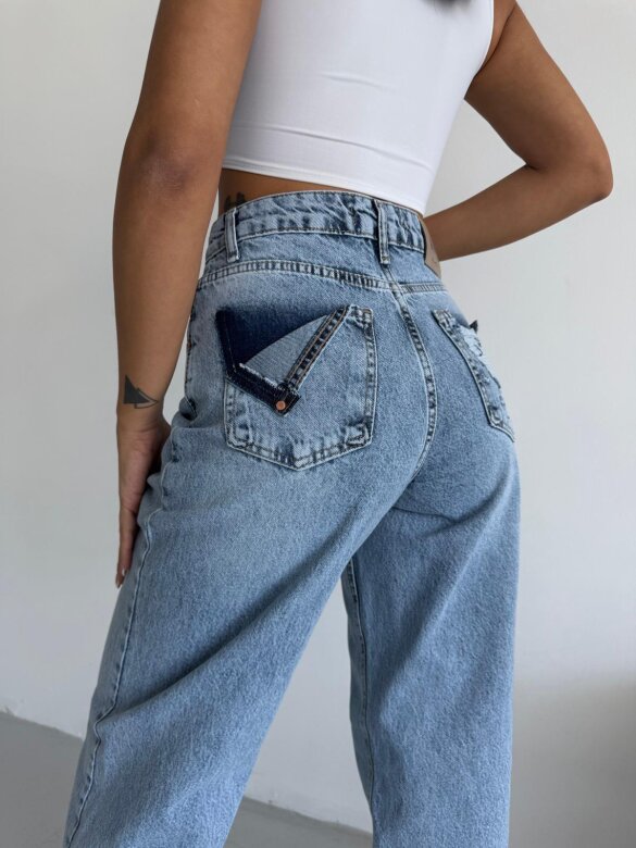 Spodnie Floretta jeans jasnoniebieskie