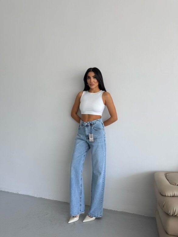 Spodnie Floretta jeans jasnoniebieskie