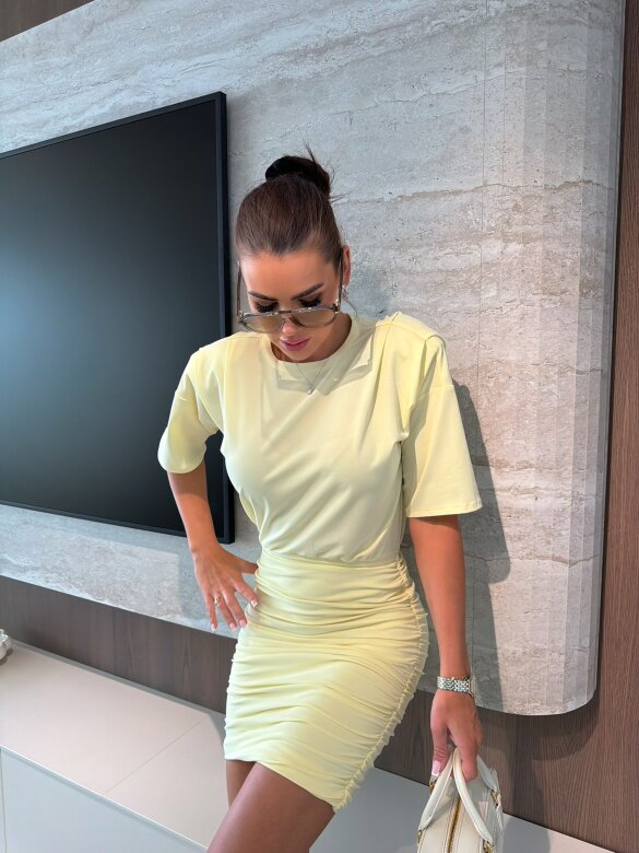 Sukienka Zephira z wiskozą butter yellow