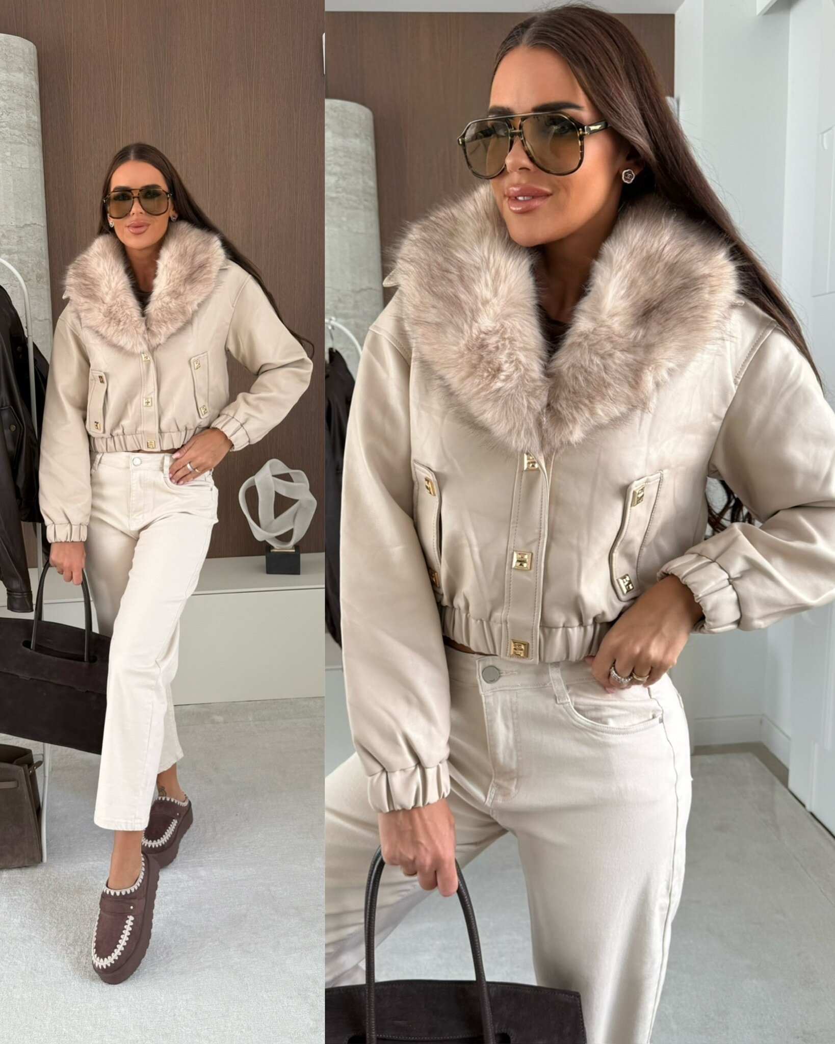 Jacket Morley insulated light beige