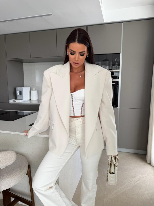 Blazer Urban Elegance oversize creamy