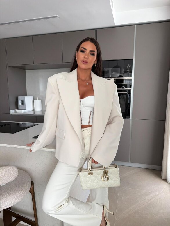 Blazer Urban Elegance oversize creamy