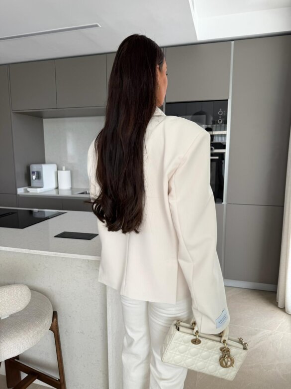 Blazer Urban Elegance oversize creamy