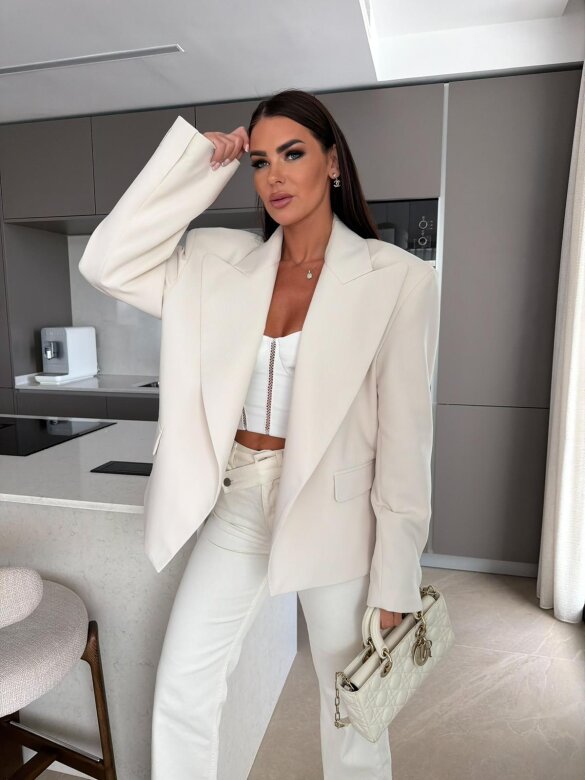 Blazer Urban Elegance oversize creamy